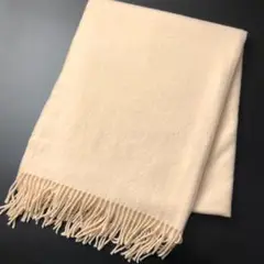 ✨ジョンストンズオブエルガン✨カシミヤ100% 大判 ストール クリーム色
