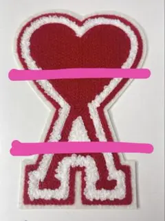 アミパリ 刺繍ワッペン 赤