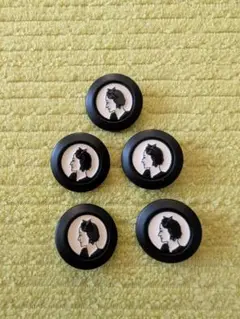 レトロな絵画風ボタン25mm 　5個セット