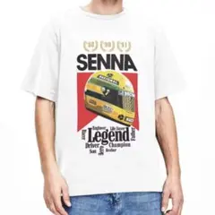 アイルトン・セナ Tシャツ 白T ヘルメット