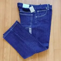 新品 ダークブルー ストレートデニム 5ポケット