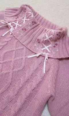 美品 axes femme kids 150 刺繍入り レースアップ ワンピース