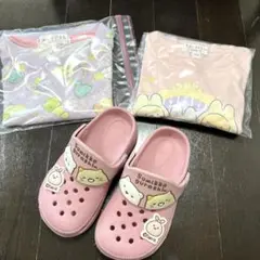 すみっコぐらし 3点セット　サンダル（16cm）、半袖Ｔシャツ、長袖Ｔシャツ