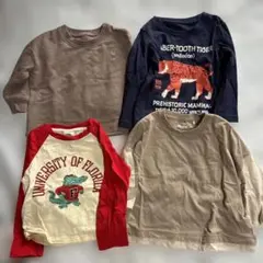 男の子　90 ロンT トップス　長袖カットソー　トレーナー　４枚セットまとめ売