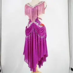 【SALE】NANKA オレンジレッド ラテンドレス　バングル付き オレンジ×竹ビーズ ラテンドレス | プレタ・ラテン | gentil