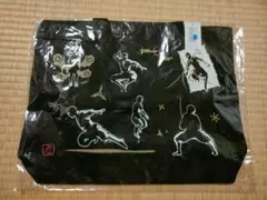 忍者バッグ 帆布トート エコ バッグ 黒