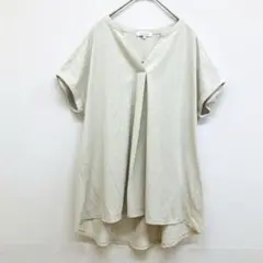 グローバルワーク 半袖 スキッパー カットソー 【M】 ベージュ