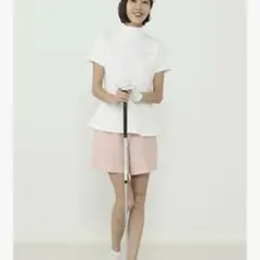 ビームス　ゴルフ　BEAMS GOLF モックネック トップス　ペプラム　半袖