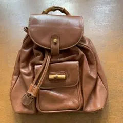 GUCCI オールドグッチ ヴィンテージ バンブー ミニリュック レザー 竹