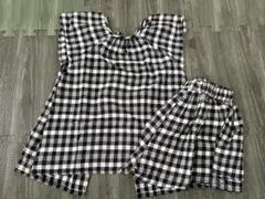 tocoto⭐︎vintageチェック柄半袖Tシャツ＆パンツセット 100cm