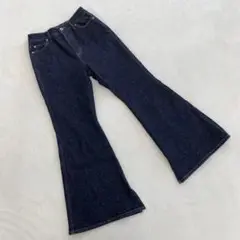 FREE'S MART デニムパンツ フレア Sサイズ 綿混 ブルー ストレッチ