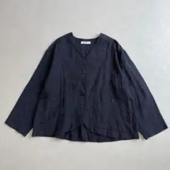 YARRA ヤラ リネン釦ダウン ジャケット 手洗い可 麻