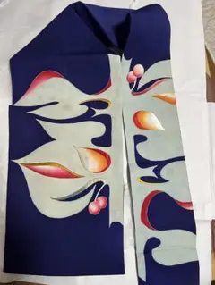 ネイビー花柄帯