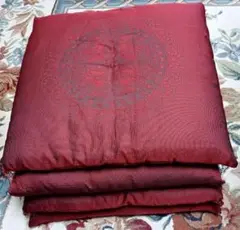 値下げ！　座布団　4枚組　濃赤系　およそ58✕59㎝　中古品