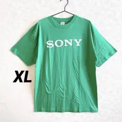 希少 未使用 SONY ロゴプリント Tシャツ グリーン XL