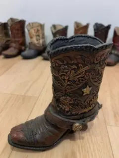 ウエスタンブーツ型置物