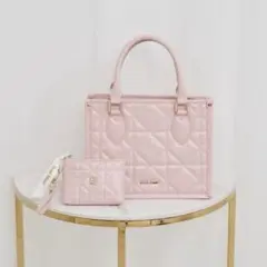 RoseMuse ロゼミューズ Quilting tote S pink