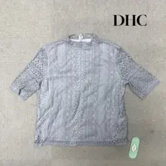 ★新品★ DHC 半袖　レース　ハイネック　グレー　Sサイズ　レディース