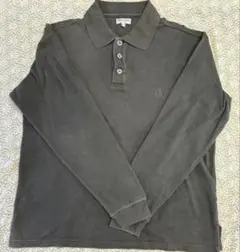 Giorgio Armani 紳士グレー 長袖ポロシャツ