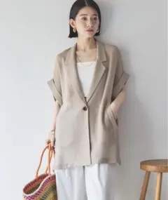 メッシュフレンチスリーブジャケット