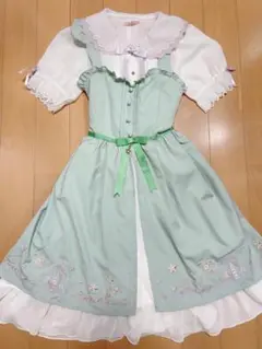 Amavel アマベル ピーターパン刺繍ジャンパースカート 星ブラウス