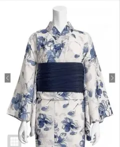 GRL水彩花柄浴衣・髪飾り付き