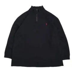 Polo by Ralph Lauren XLT ハーフジップ スウェット 黒