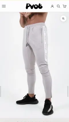 PVOT ピボット (完売商品)グレー ジョガーパンツ