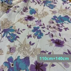 花柄薄物生地　110cm×140cm