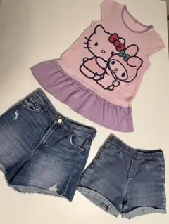UNIQLO Tシャツ、H&Mショートパンツ　120〜140㎝