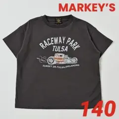 MARKEY'S 半袖プリントTシャツ チャコールグレー