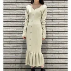 【snidel】2wayフロントボタンニットワンピース