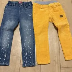 BABY DOLL デニムとコーデュロイボトムスセット