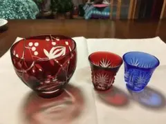 切子タンブラーとぐい呑みペアセット
