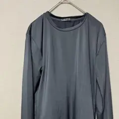 グラテックス　給水速乾長袖Tシャツ(L)ブラック無地　ストレッチ仕事インナー