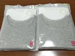 UNIQLO キッズ肌着 2枚組2セット サイズ100 ホワイト・グレー