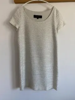美品ワンピース　ジュエルチェンジズ　ミニワンピース　ホワイト