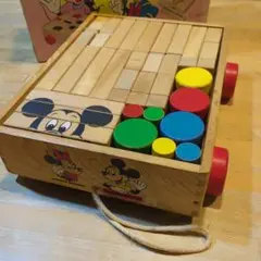 ディズニー 天然木製 積み木