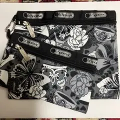LeSportsac モノクロポーチ2点セット