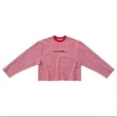 WHENEVER Atelier 赤白ストライプ長袖Tシャツ