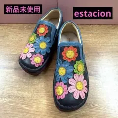 新品未使用♪estacion カラフルなフラワースマイル♪履き易いスリッポン