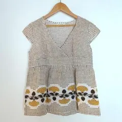美品　プーレミュー　スモックブラウス