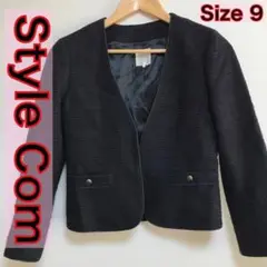 StyleCom スタイルコム ノーカラージャケット 9 ネイビー