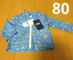 新品BREEZE 魚柄ラッシュガード 80　ブルー　青　ベビー　男の子　ボーイズ