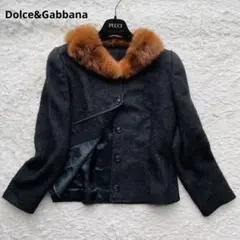 極美品 ドルチェアンドガッバーナ ショート コート アルパカ100% ファー