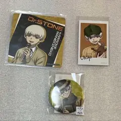 Dr.STONE ドクスト 西園寺羽京 缶バッジ 缶バ チェキカード コースター