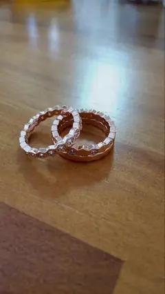 ハニカムリング ローズゴールド ピンクゴールド 3個セット