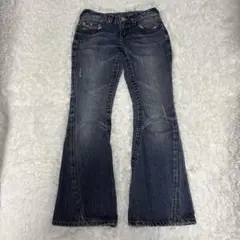 トュルーレリジョン　レディース　JOEY　フレア　ブーツカット27 ダメージ加工