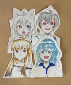 カラフルピーチ　手書きイラスト　ファンアート　どぬく　ゆあんくん　えと　るな