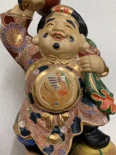豪華 九谷焼 大黒様 置物 縁起物 アンティーク 骨董品